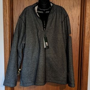 NWT Orvis Men's 1/4 Zip Pullover Gray Sweatshirt Sherpa Lined Activewear XXL
